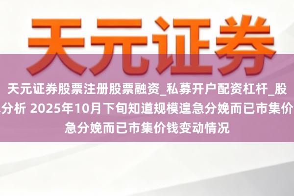 天元证券股票注册股票融资_私募开户配资杠杆_股票个股技术分析 2025年10月下旬知道规模遑急分娩而已市集价钱变动情况