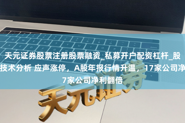天元证券股票注册股票融资_私募开户配资杠杆_股票个股技术分析 应声涨停，A股年报行情升温，17家公司净利翻倍